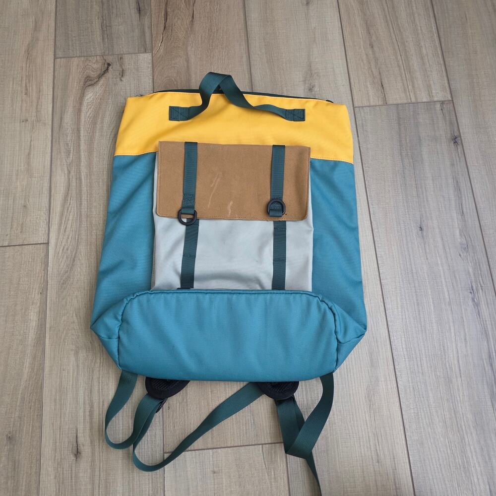 Kavu Rainier Rucksack Sun Ridge Teal/Yellow Large 24L Outdoor Backpack OS